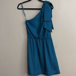 Banana Republic Teal One-Shoulder Dress Women's Size 2 Cocktail, wedding